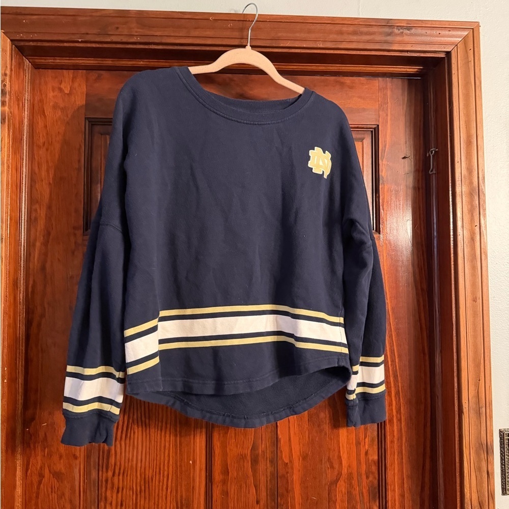 Campus Heritage Navy and Red Tag Sweatshirt